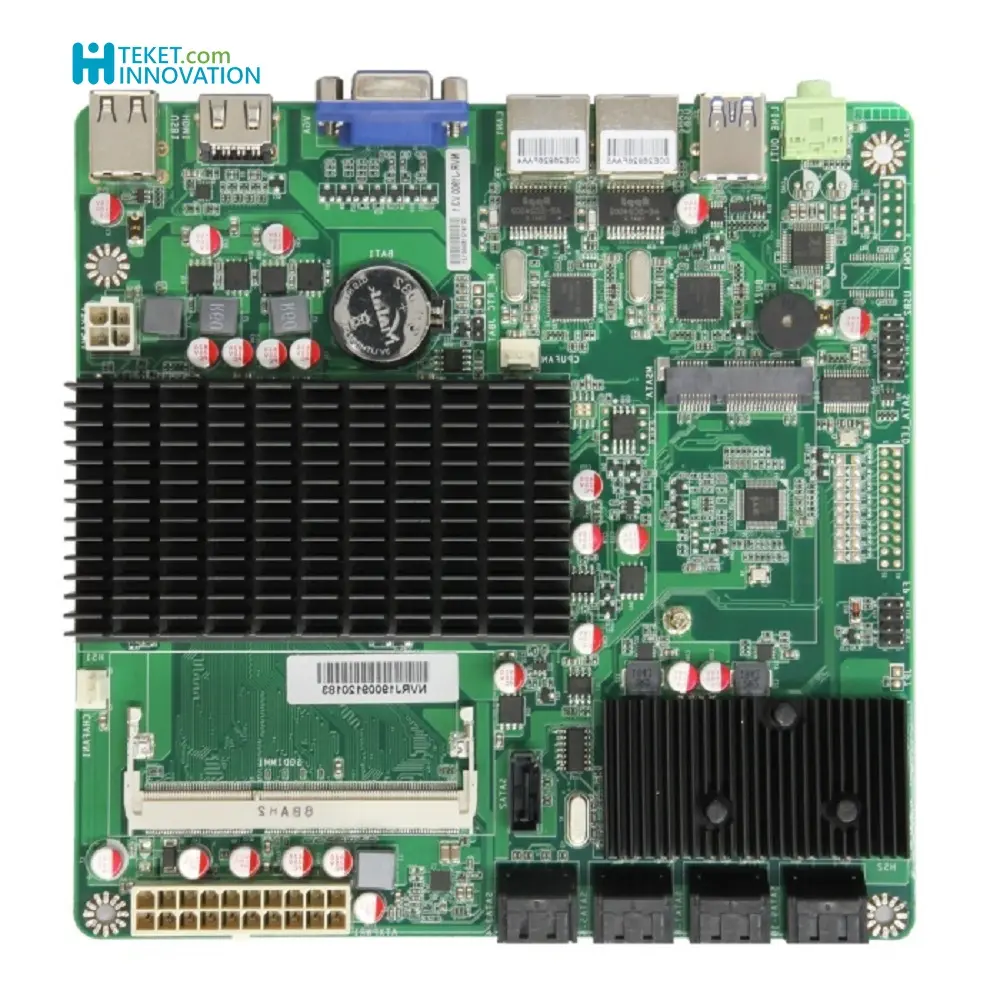 Carte mère Mini-ITX Intel Core Celeron Bay Trail J1900/J1800/N2940/N2840 NAS, avec processeur i7, VGA, MSATA, 9 ports SATA, stéréo réseau tout terrain