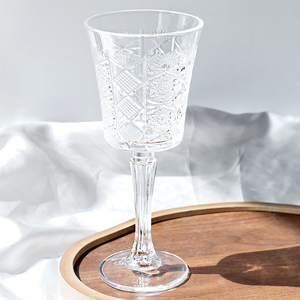 Verre à <span class=keywords><strong>vin</strong></span> en cristal de luxe 290 ml, style nordique classique sculpté, pour fêtes et banquets, avec <span class=keywords><strong>pied</strong></span> haut - Product Image 3