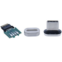 Conector magnético 3 en 1 100W E-mark Chip tipo C 3,1 Gen 2 USB C conector macho para cable de alimentación de datos USB