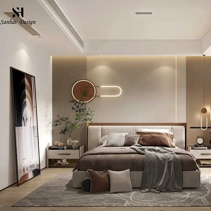 Sanhai 3D Rendering đầy đủ nhà Dịch vụ thiết kế nội thất phong cách hiện đại nhà biệt thự chuyên nghiệp kế hoạch xây dựng bản vẽ