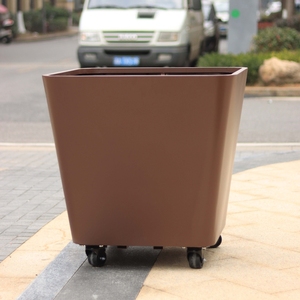 Macetas Metálicas Urbanas Decorativas para Árboles, Macetas Cuadradas de Acero para Jardín, Venta al por Mayor, Macetas Grandes con Ruedas para Calle - Product Image 3