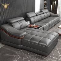 L-förmiges Sofa Sektional Stoff Leder Modern Minimalistisch für Wohnzimmermöbel Hausgebrauch OEM