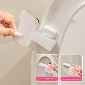 Elevador de tapa de inodoro que no ensucia las manos, elevador de asiento de inodoro, elevador de tapa de inodoro con diseño de dibujos animados, mango antisuciedad - Product Image 3