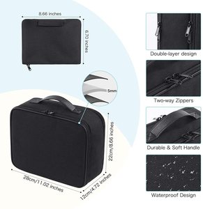 Borsa Organizer per Trucchi Professionale da <span class=keywords><strong>Viaggio</strong></span> Impermeabile Personalizzata per Donne, 2 in 1 con Portagioie e Tasca per Pennelli - Product Image 5