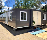Maison modulaire de luxe extensible avec grande cuisine, salle de bain, deux chambres, préfabriquée, en vente, mobile, Casa
