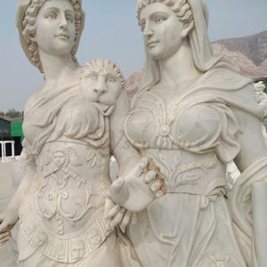 Scultura Classica di Combattente, Statua a Grandezza Naturale di Donna Greca Soldato Guerriero per Decorazione di Parchi - Product Image 2