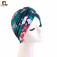Le nouveau chapeau turban musulman indien plissé à imprimé dégradé de juding TJM-45