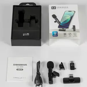 Wireless Lavalier Microphone Studio Gaming Type-C PC Microphone For Computer Lapel Clip Professional Mic