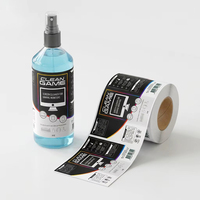 Étiquettes personnalisées pour nettoyant électronique, autocollants imperméables pour flacons de spray nettoyant d'écran, étiquettes adhésives en rouleau pour emballage