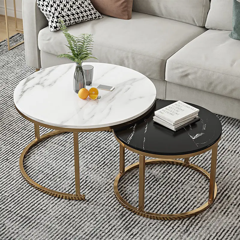 Schwarz im Freien weiß kleine nordische runde Gold Holz Wohnzimmer moderne Marmor Couch tische setzen Luxus bücher für zu Hause Tisch