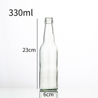 En Stock 330ml 33cl vide bouteille en verre De bière transparente, jus De Soda boisson bouteilles De boissons carbonisées bouteilles De Vidrio Para boissons