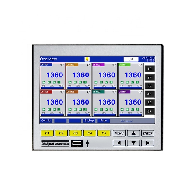 4-20ma Multi Signal Channel Pressure PT100 Temperature Thermocouple Data Logger Paperless Recorder USB Ethernet RS485 to PLC