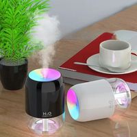 Diffuseur d'huiles essentielles ultrasonique minimaliste anglais, humidificateur français mini portable d'aromathérapie à faible bruit pour voiture et hôtel, blanc