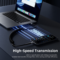 Doonjiey USB 3.2 Gen 2x2 Kabel Ekstensi Video USB-C Melingkar 20Gbps 4K60Hz 1080P PD100W SSD Hub VR Monitor Ponsel MacBook