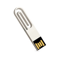 Produk Baru Grosir Murah Promosi USB 4gb 8gb 16gb 32gb 64gb 128GB Flashdisk Model Klip Kertas Logam