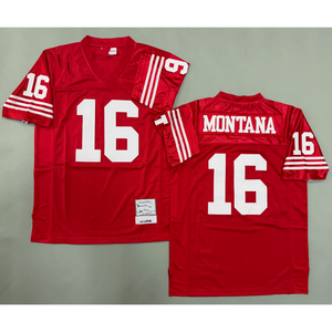 Camisetas Retro de Fútbol Americano de San Francisco para Hombre # 16 Montana # Camiseta de Manga Corta 80 Rice 100% Algodón - Product Image 3