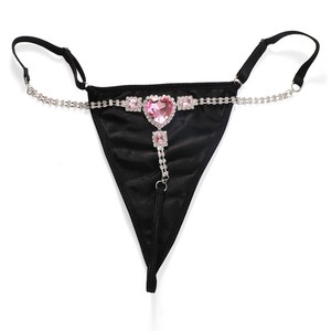 2023 nuevo diseño de ropa interior de diamantes de imitación Día de San Valentín Sexy cristal Rosa Tanga <span class=keywords><strong>bragas</strong></span> cuerpo joyería cadena para <span class=keywords><strong>novia</strong></span> mujeres - Product Image 5