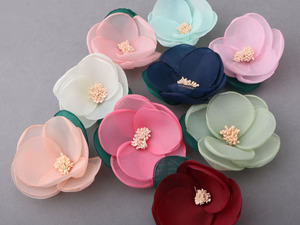 Vendita calda fermagli per capelli con fiori coreani per bambini accessori moda fata mollette in garza dolce forcine per capelli per ragazza gioielli - Product Image 3