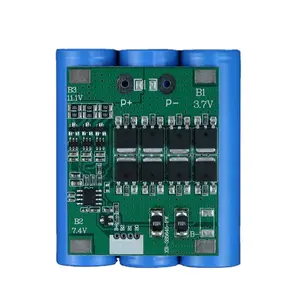 Factory directly supply 3S 15A 22A same port 18650 lithium battery protection boards BMS with balance for 11.1V 12V power tools