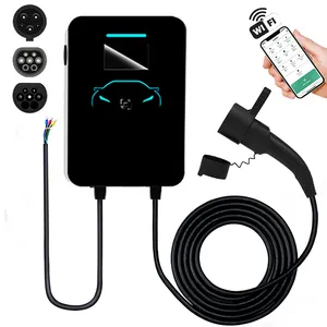 50A EV Car Charger 3 Phase 11kW 400v Smart EV Charging Station with Timer & OLED EV Charger