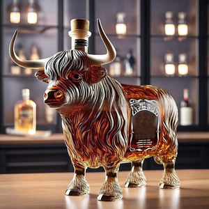 Decantador de Whisky de Vidro Transparente Moderno de 350ml, Criativo em Forma de Boi, Presente Empresarial Personalizado de Fábrica, Novo Produto - Product Image 1