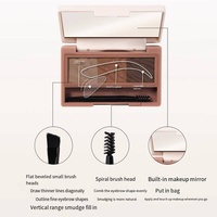 Vente chaude nouvelle version 3-en-1 rehausseur de sourcils Palette de maquillage végétalien brun noir poudre à sourcils Gel crayon formes de bâton pour naturel