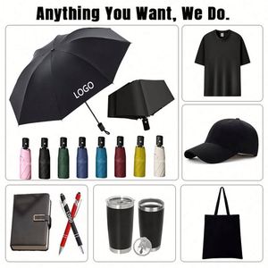 Wholesale <b>Gift</b> 3 Fold Manual Control Sun Shade With Logo Printing Custom Umbrella Paraguas - Product Image 2