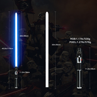 Nexussabers Unstable Blade Smooth Swing Lightsaber 34 Soundfonts Metal Hilt Glow Stick untuk Alat Film dan Mainan Bercahaya