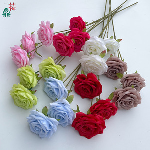 Fleurs artificielles en soie, rose à tige unique, décorations pour arche de mariage, style classique moderne, fabriqué en Chine - Product Image 2