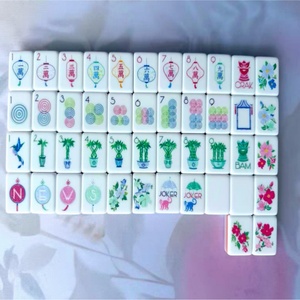 Luxury Modern Portable Acrylic Travel American Luminaire Mahjong Tiles Mahjong Set Artwork Style for <b>Entertainment</b> - Product Image 4