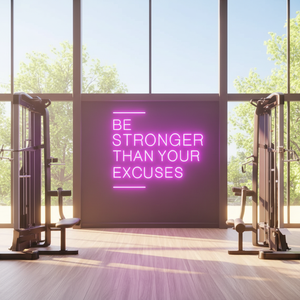 Letrero de Neón 'Eres Más Fuerte que tus Excusas', Letrero de Neón Grande para Pared de Gimnasio, Ideas para Gimnasio, Letrero Motivacional para Ejercicio, Decoración para Gimnasio - Product Image 5