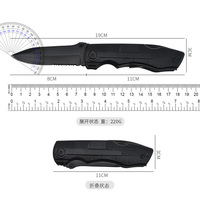 Pince multifonction pliable en acier noir avec jeu de tournevis, couteau de poche et clé pour activités de plein air, pêche et voyage