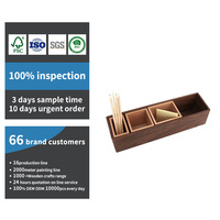 Organisateur de bureau modulaire en bois détachable, boîte de rangement multi-compartiments pour fournitures de bureau, rangement de stylos, décoration de table à domicile