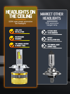 Luces Antiniebla de Alta Potencia con Chip 3570 de Aluminio, Luz Alta/Baja, Bombilla H4, 130W, 30000 Lúmenes, 12V, 6500K, Ajuste Universal LED - Product Image 4