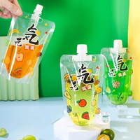 Pochette Souple Transparente Personnalisée avec Bec Verseur, Emballage Alimentaire en PE Recyclable, 9 Couleurs, Gaufrage pour Vodka, Soda, Bière