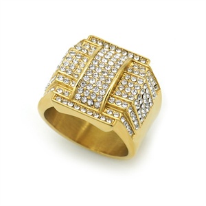 Dainty <b>Men</b> <b>Rings</b> Stainless Steel Jewelry <b>Ring</b> Luxury Full Diamond Hoop <b>Rings</b> <b>for</b> <b>Men</b> - Product Image 1