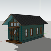 Cabane d'hôtel préfabriquée Quacent de 29 m² avec panneaux SIP, maisonnette à un étage de 4,8 m de haut, suite de jardin en panneaux préfabriqués, kit de maison à panneaux structurels