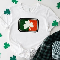 Vente en gros de patchs chenille pour la Saint-Patrick porte-bonheur de la Saint-Patrick avec broderie personnalisée