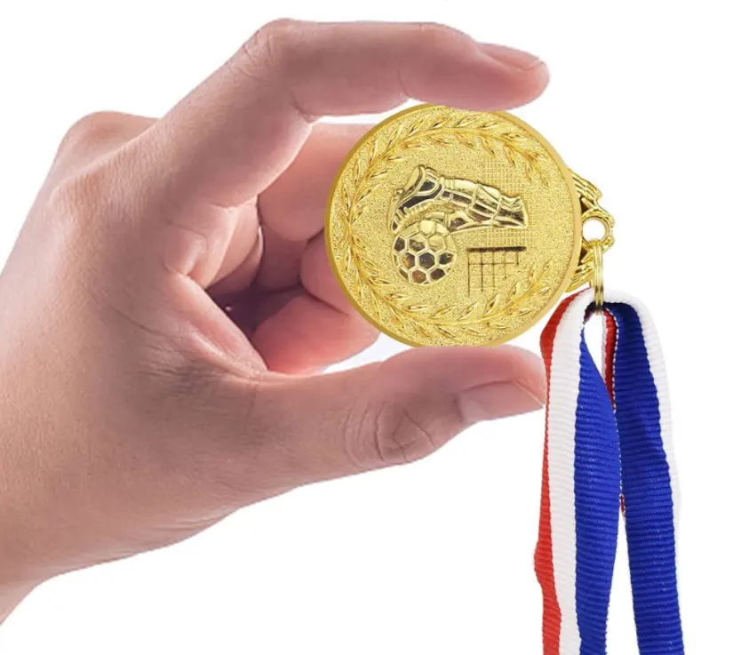 Medallas personalizzati Medailles Football Running Rugby Baseball Soccer Metal Sports medaglia d'oro nastro Sport trofei e medaglie in bianco