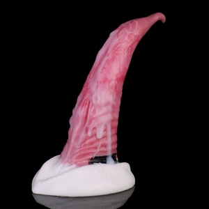 Dildo de Fantasía Tamaño XXL, Dildo de Animal Monstruoso de Orca para Mujeres, Masajeador Anal, Tapón Anal Color Sangre con Ventosa - Product Image 4