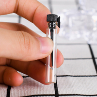 Flacons en verre miniatures de 1 ml et 2 ml avec bouchon en plastique, tubes à parfum vides, flacons d'échantillons pour présentation