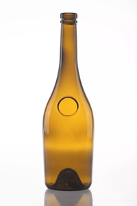 Vente en gros de champagne à cacheter bordeaux bouteille en verre étincelante lourde de silex ambré vert antique mousseux pour le vin - Product Image 3