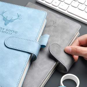 Wholesale A5 Business Notebook <b>Custom</b> Logo Hardcover Promotional Gift Thick Leather Magnetic Buckle Customizable 100 Sheets - Product Image 5