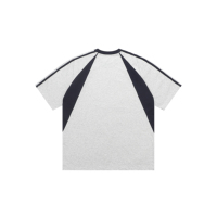 T-shirt unisexe Sebanda de haute qualité 260G, manches courtes, avec empiècements solides aux épaules, grande taille, pour motard, 100% coton, grandes tailles