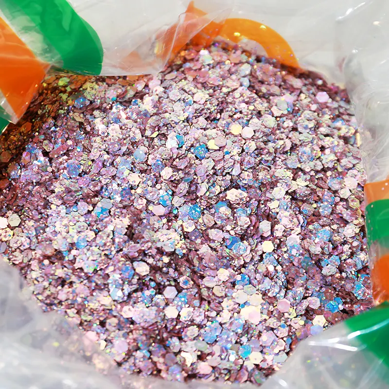 Vendas Diretas da fábrica 1Kg Chunky Private Label Cosméticos Ultra Sliver Bulk Glitter Ultra Fine Glitter Comprar Glitter 1Kg