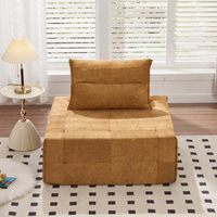 Canapé compressé prêt à être expédié depuis l'entrepôt américain, avec tissu en flanelle doux, convertible, mobilier moderne, emballé sous vide