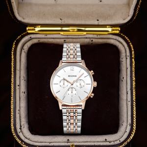 Montre Chronographe de Luxe pour Femme BESSERON avec Mouvement Quartz VD53 SChrono, Bracelet en Cuir de Crocodile de Haute Qualité 38mm, MOQ 100 - Product Image 2