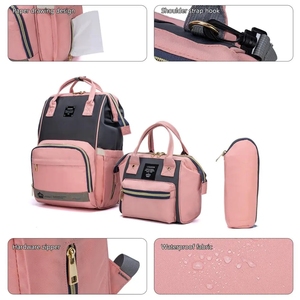 Lequeen – <span class=keywords><strong>sac</strong></span> <span class=keywords><strong>à</strong></span> <span class=keywords><strong>dos</strong></span> de voyage pour maman et bébé, <span class=keywords><strong>sac</strong></span> <span class=keywords><strong>à</strong></span> langer d'extérieur pour famille, <span class=keywords><strong>sac</strong></span> <span class=keywords><strong>à</strong></span> bandoulière de grande taille, 3 pièces - Product Image 2