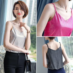 Women's Elegant Knitted Tank <b>Top</b> Polyester Breathable Autumn Wear - Product Image 4