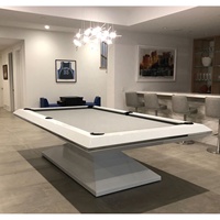 Table de billard et de salle à manger combinée 2-en-1 en bois massif classique avec plateau en ardoise, 7, 8 et 9 pieds, pour la maison